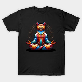 Meditating cat. T-Shirt